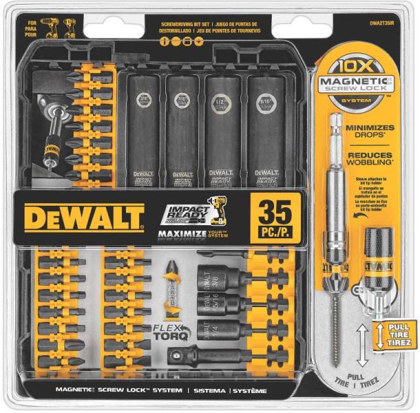DeWalt DWA2T35IR Impact Ready Screwdriving Set, 35 Pieces