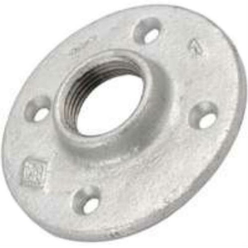 Worldwide Sourcing 27-11/4G Galvanized Malleable Iron Floor Flange, 1-1/4"