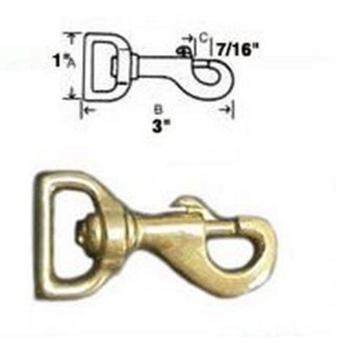 Baron C-017-1 Swivel Bolt Snap, Bronze, 3-5/16"