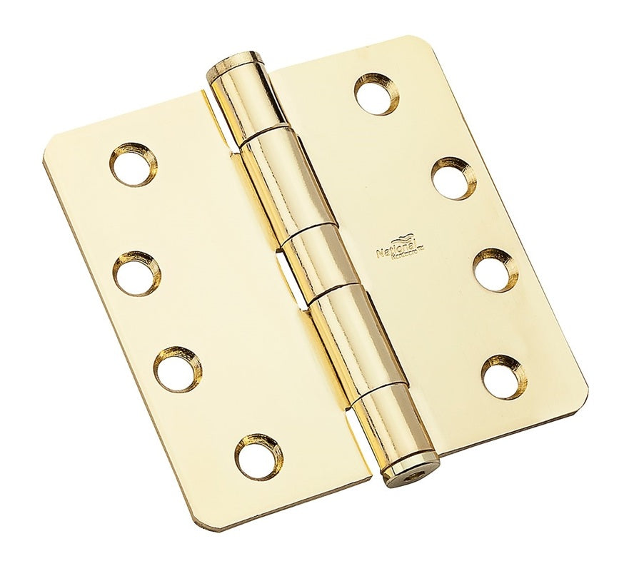 National Hardware N236-142 Standard Weight Template Hinge, Bright Brass