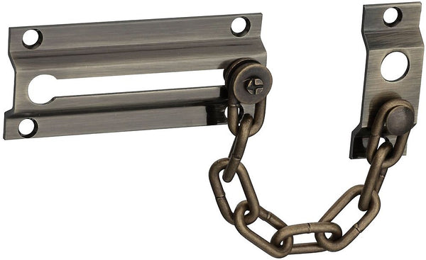 National Hardware N216-028 V1926 Chain Door Guard, Antique Brass