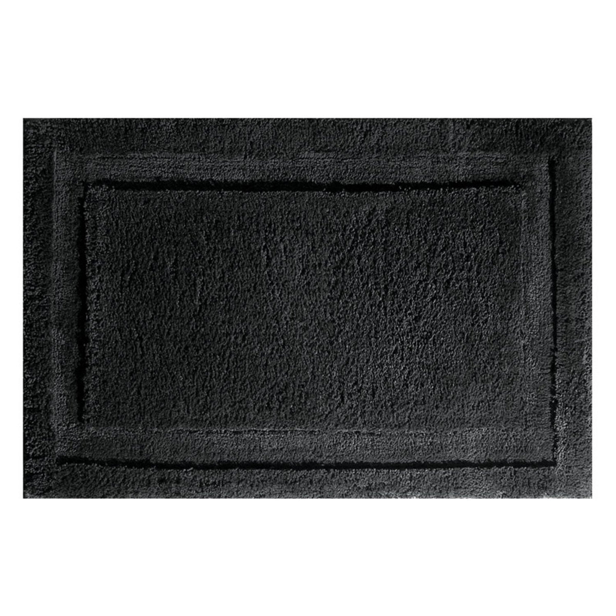 InterDesign 17052 Spa Bath Rug, 34" x 21", Black