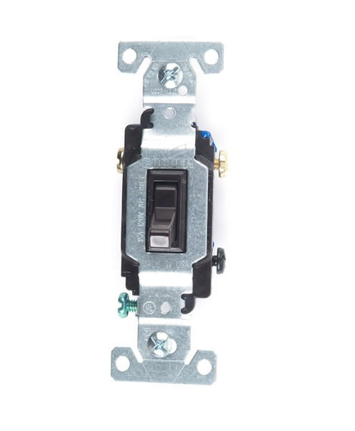 Cooper Wiring C1303-7B Ac Quiet Toggle Switches, Brown, 15Amp