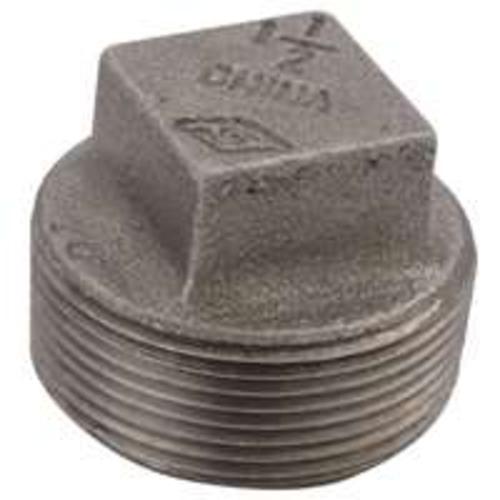 Worldwide 31-3/4B Malleable Screwed Plug, 3/4", Black