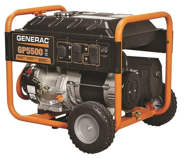 Generac GP 5939 Portable Generator, 120/240 VAC, 23 A, Overhead Valve