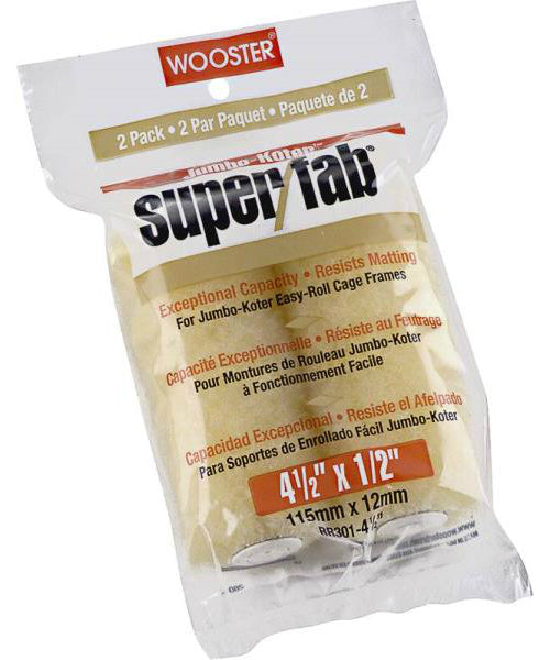 Jumbo-Koter RR301-4 1/2 Super/Fab Roller Cover, 4-1/2"W x 1/2" Nap