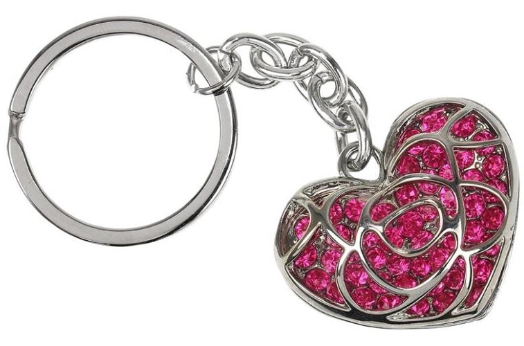 HY-KO KH706 Pink Cut Out Heart Key Chain
