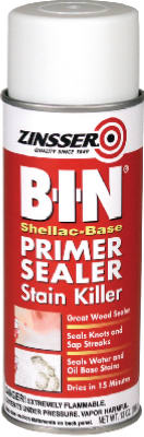 Zinsser 1008 B.I.N. Aerosol Primer Sealer, 13 Oz