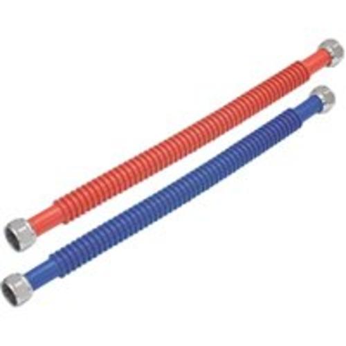 Eastman 0437118 Water Heater Connectors 18"x3/4"x3/4", Red & Blue