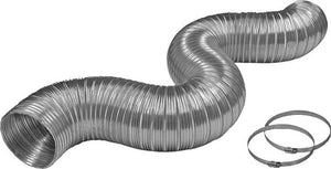Lambro 3110 Aluminum Flexible Duct With Clamp, 3" x 8'