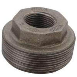 Worldwide B241 80X50 Malleable Pipe Bushing, 3"x2", Black