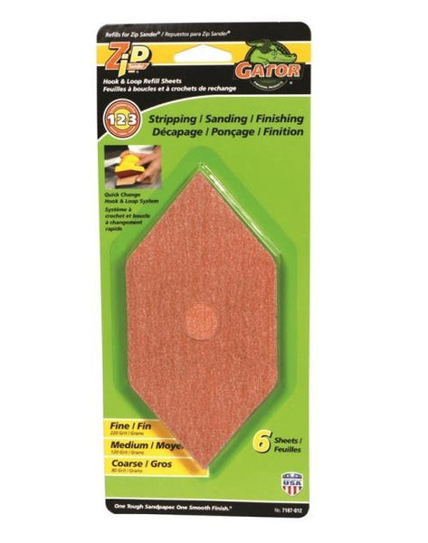 Gator 7187-012 Zip Refill Sander, Grit Assorted,  Aluminum Oxide