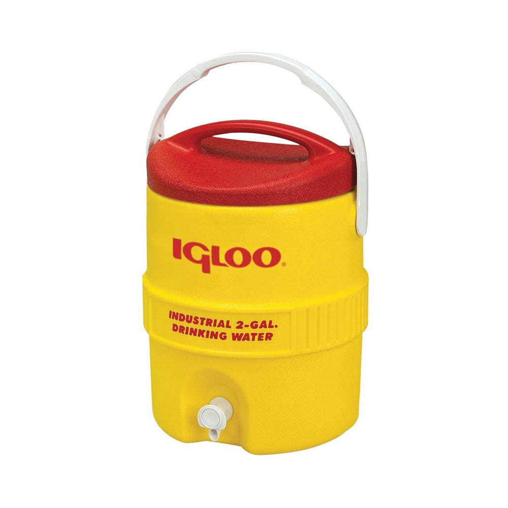 Igloo 00000421 400 Series Water Cooler, 2 Gallon Tank, Red/Yellow