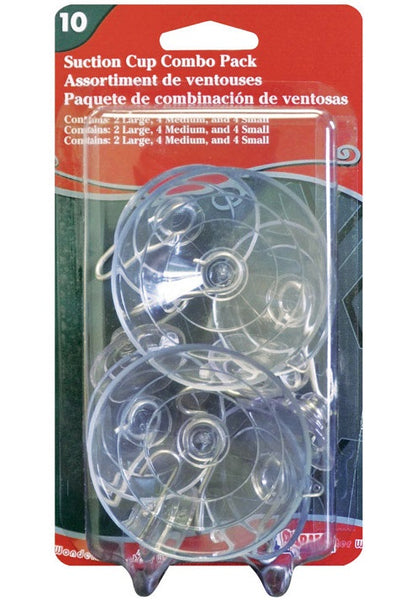 Adams 9761-99-1040 Suction Cup, Clear, Rubber, 10/Pack
