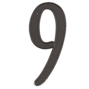 Mintcraft N-019 House Number 9, 4", Black
