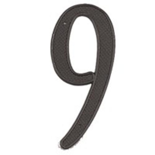 Mintcraft N-019 House Number 9, 4", Black