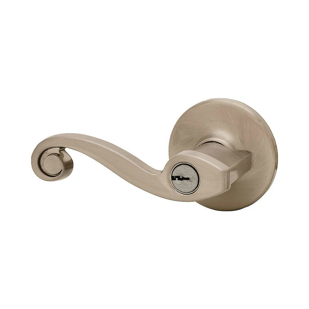 Kwikset 740LL15SMTCP Reversible Handed Entry Lever Lock, Satin Nickel