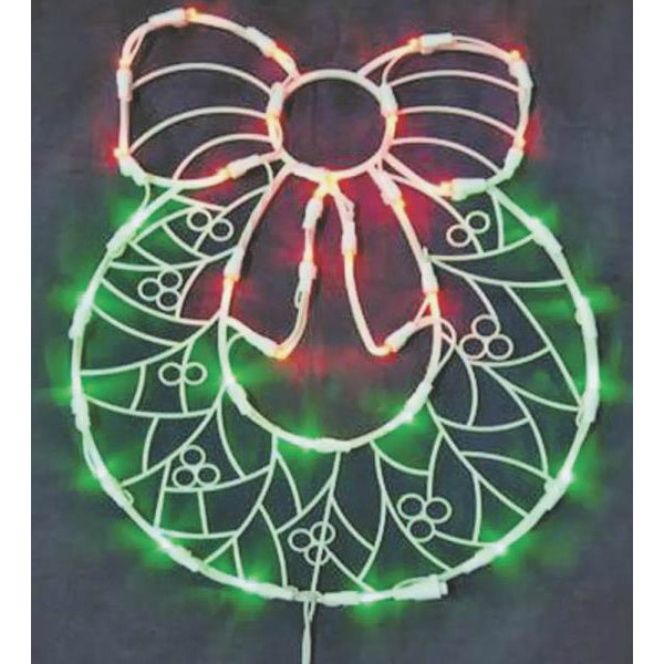 Santas Forest 19939 Window Wreath LED Light, 16"