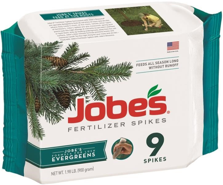 Jobe&#039;s 01311 Evergreen Trees & Shrubs Fertilizer Spikes, 13-3-4