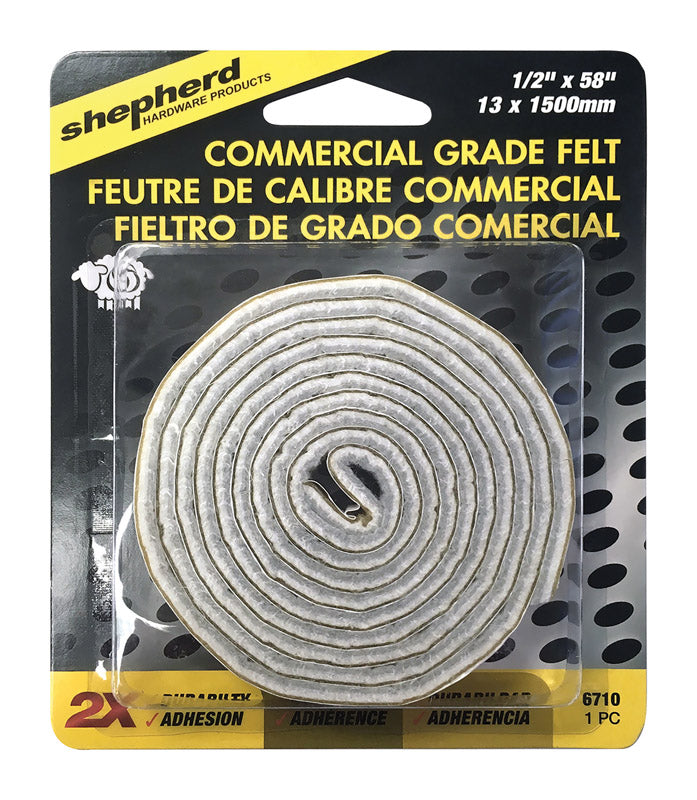 Shepherd Hardware 6710 Chair Glide, Felt, 1/2" x 58"