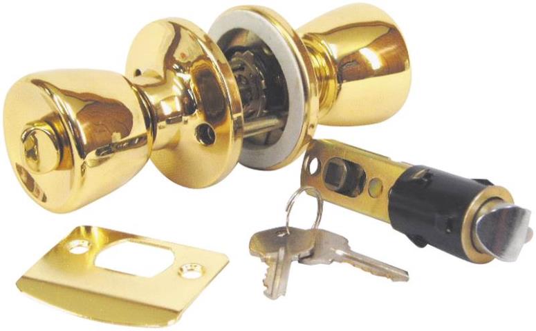 Us Hardware D-099B Entry Lock, 2-3/8" Setback, Brass