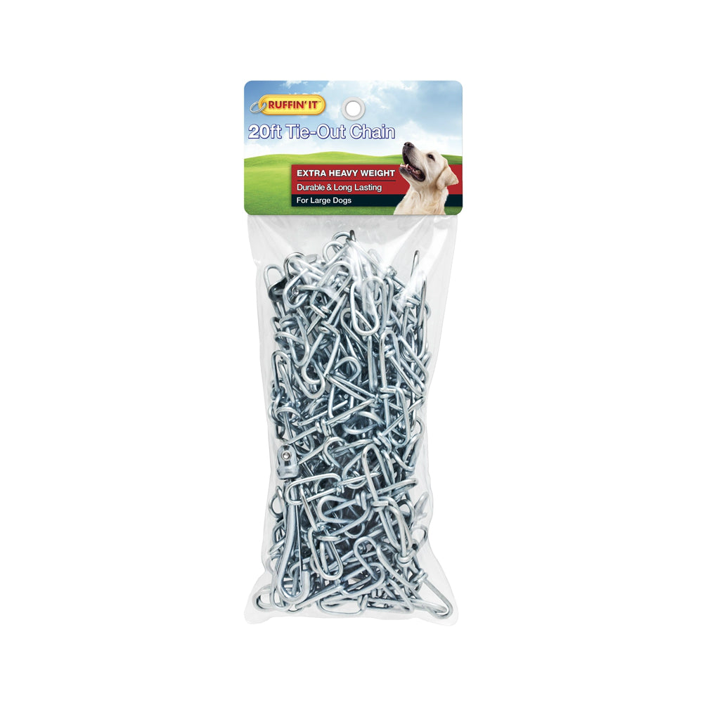 Westminster Pet 7N30200 Ruffin' It Extra Heavy-Weight Rust-Resistant Tie-Out Chain, Steel, 20'