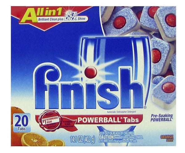 Finish 5170077039 Dishwasher Detergent, Orange Scent, 20 Count