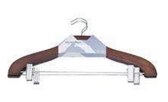 Simple Spaces HEA00043G 2-Clip Clothes Hanger, Mahogany, 2 Piece