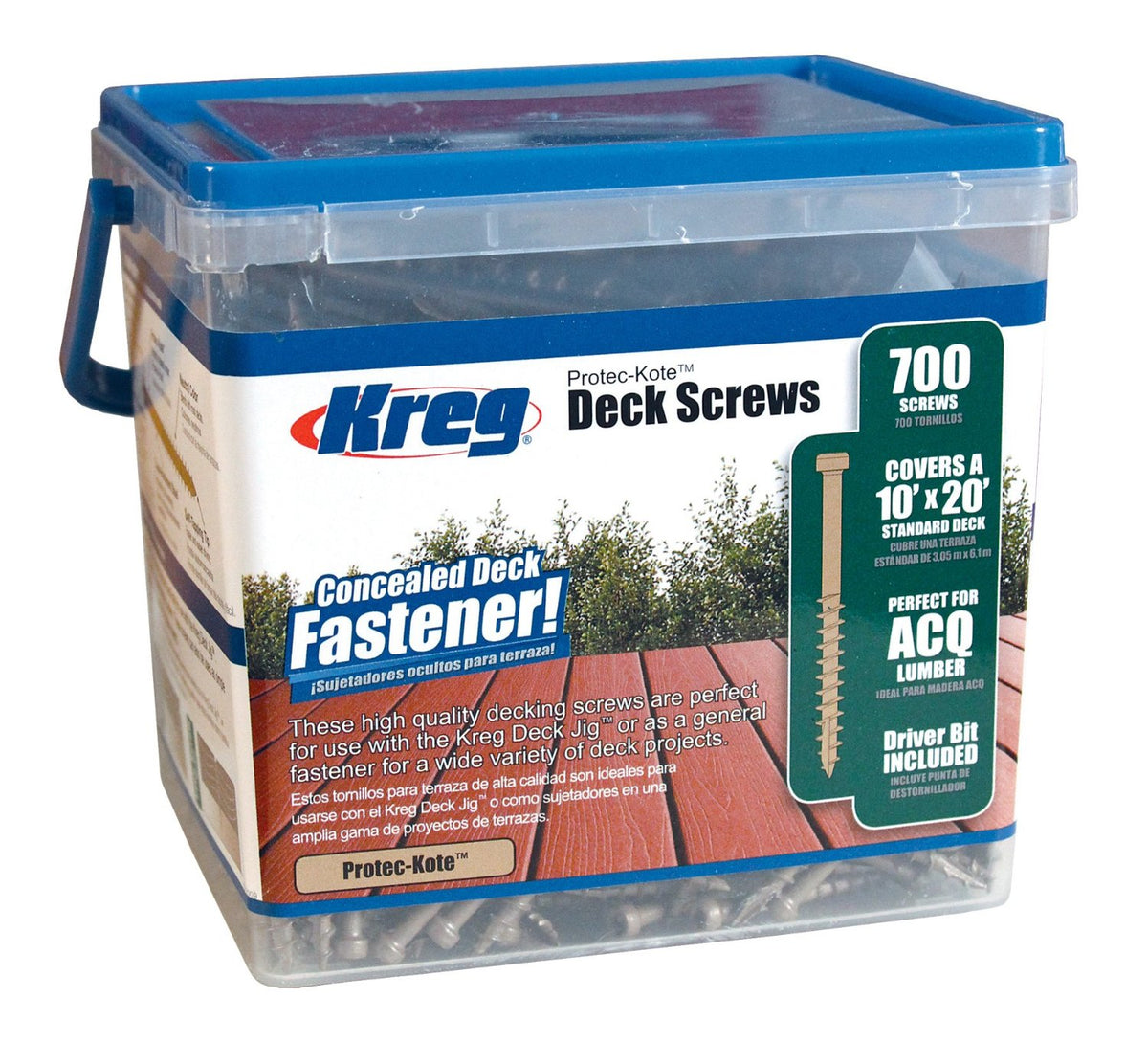 Kreg Protec-Kote Deck Screw, #8 Coarse, 2", Count 700