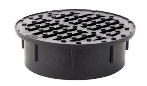 ADS 0440SDB PVC Round Grate, 4", Black