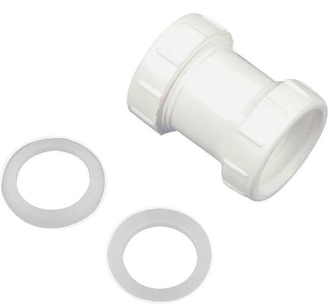 Danco 94036 Slip Joint Coupling, White, 1-1/2"