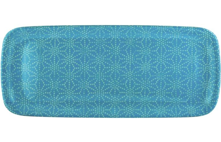 Knack3 166603I Melamine Sandwich Tray, Blue, 19" x 8" x 0.88"