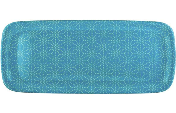Knack3 166603I Melamine Sandwich Tray, Blue, 19" x 8" x 0.88"