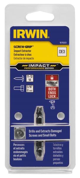 Irwin 1876223 Impact SCREW-GRIP Double-Ended Screw Extractors, Size 3