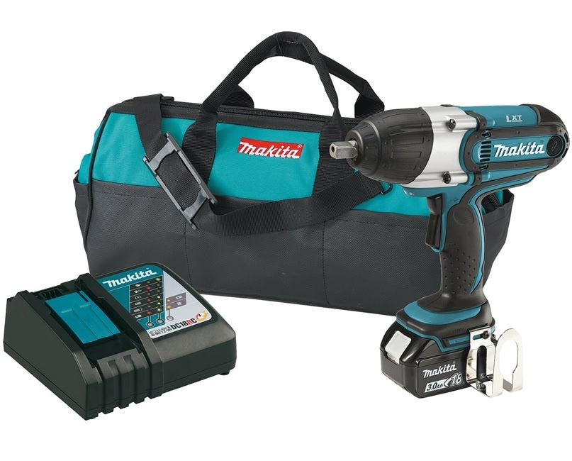 Makita XWT041X Cordless Square Drive Impact Wrench Kit, 18 Volts