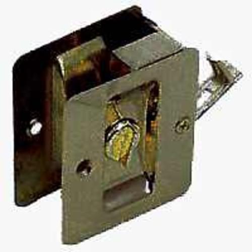 Kwikset 332 5 Passge Pocket Door Latch, 1-3/8" - Antique Brass