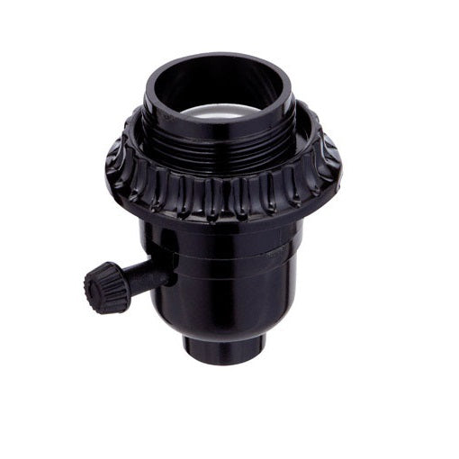 Jandorf 60533 Phenolic Socket With 3 Way Turn Knob, Black, Volt 250