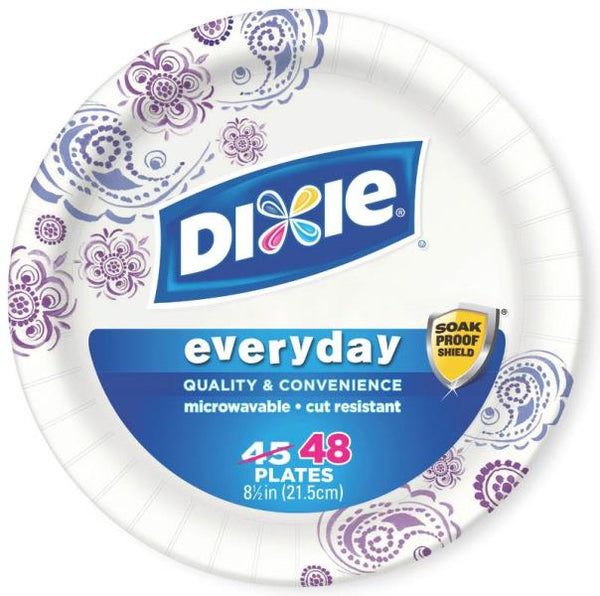 Dixie 15289 Heavy Duty Paper Plates, 48 Plates