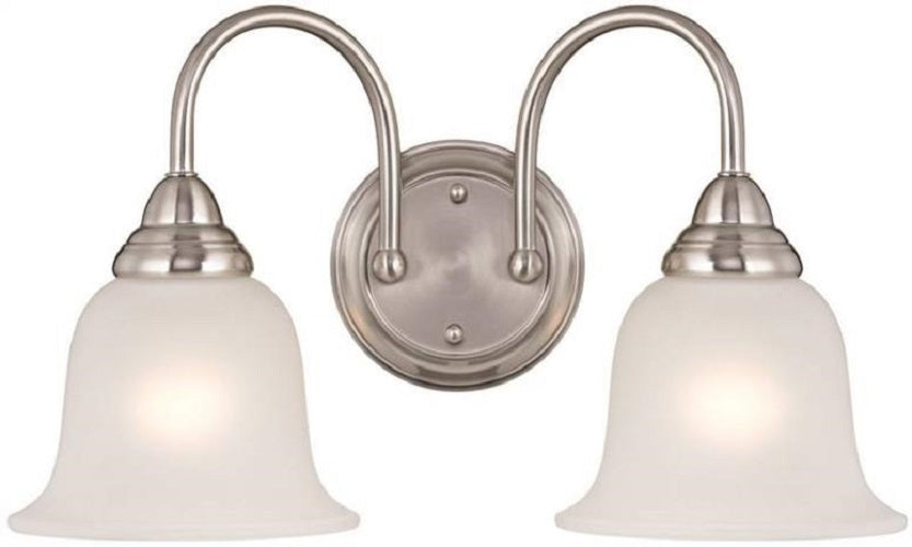 Boston Harbor LYB130928-2VL-BN 2-Light Wall Light Fixtures, Brushed Nickel