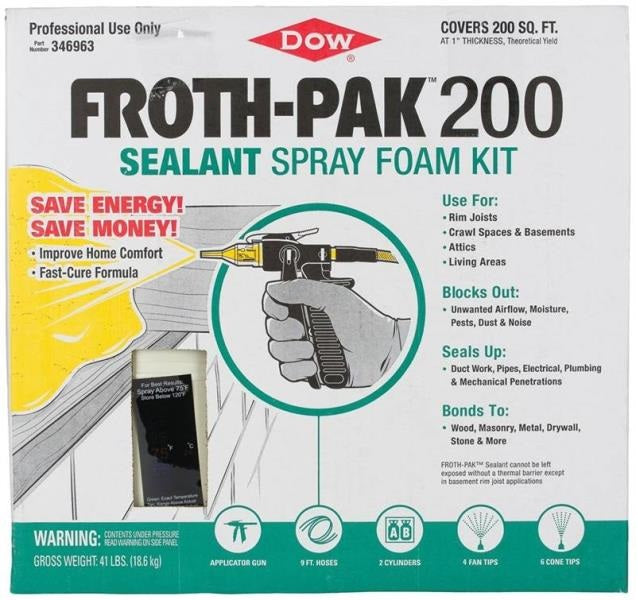 Dow 346963 Froth-Pak 200 Sealant Spray Foam Kit