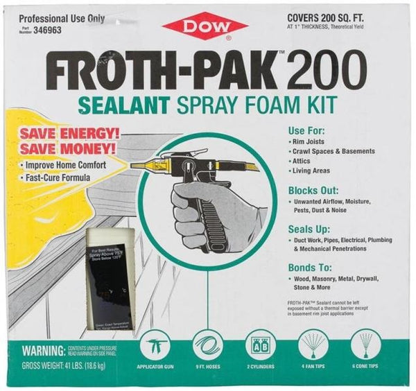 Dow 346963 Froth-Pak 200 Sealant Spray Foam Kit