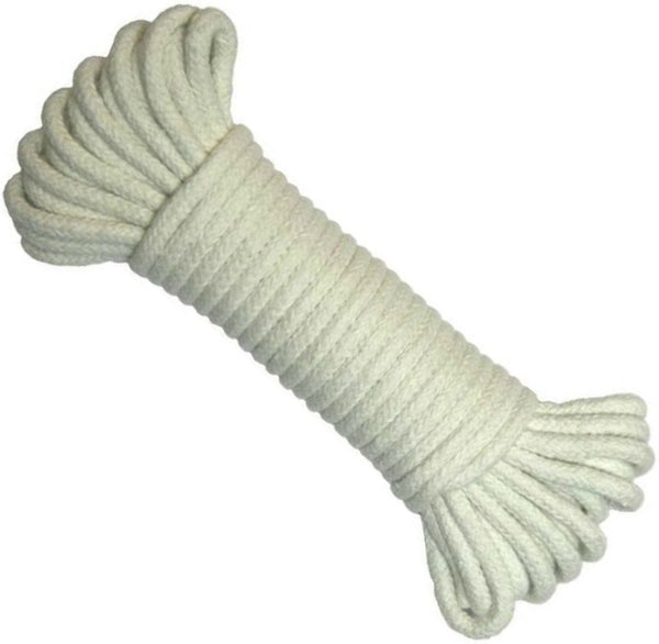 Ben-Mor 60611 Braided Cotton Rope, 9/64" x 30&#039;, White