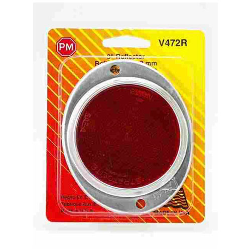 Peterson V472R Aluminum Oval Reflector, Red, 3"