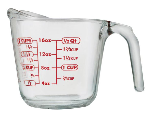 Anchor Hocking 4902 Measuring Cup, Glass, 16 Oz