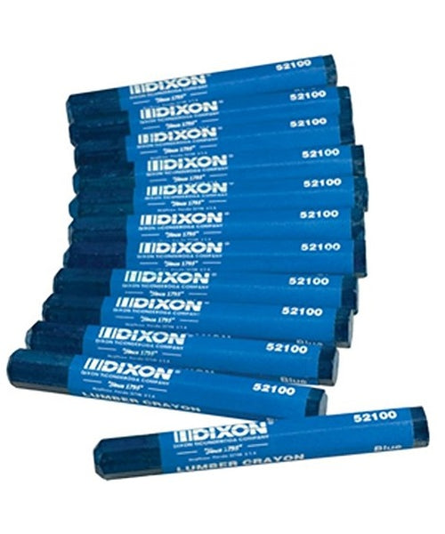 Dixon Ticonderoga 52100 Extruded Hexagonal Lumber Crayon, Blue