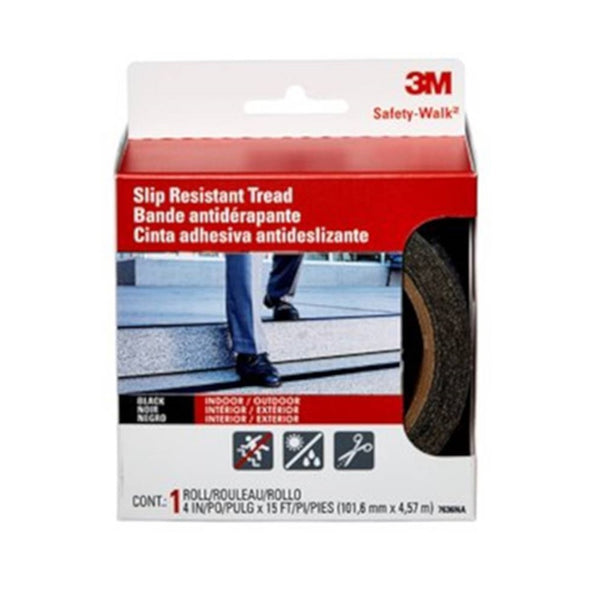 3M 7636NA Safety-Walk Step & Ladder Tread, 4" x 15'