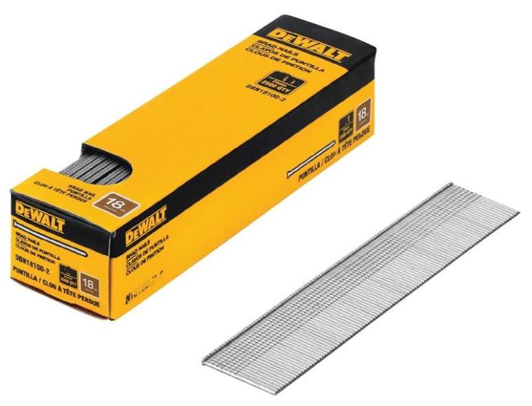 DeWalt DBN18125-2 Stick Brad Nails, 1-1/4" x 18-Gauge
