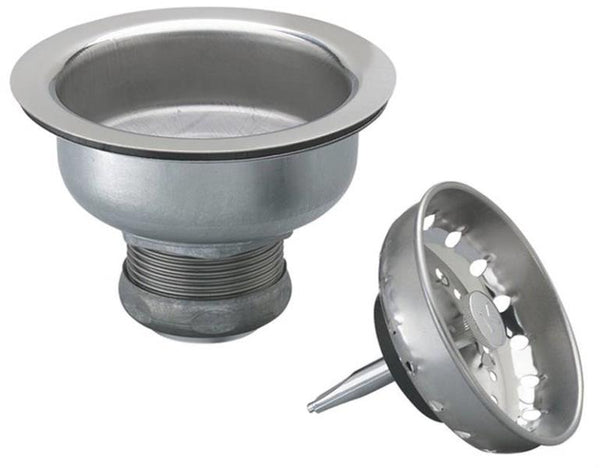 Plumb Pak PP5411 Strainer With Locking Shell Fixed Post, Stainless Steel