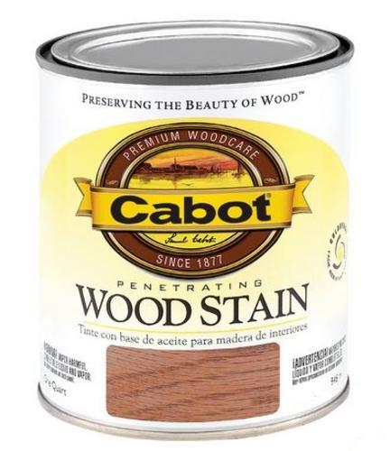 Cabot 144.0008134.005 Interior Oil Wood Stain, 1 Quart, Brown Mahogany