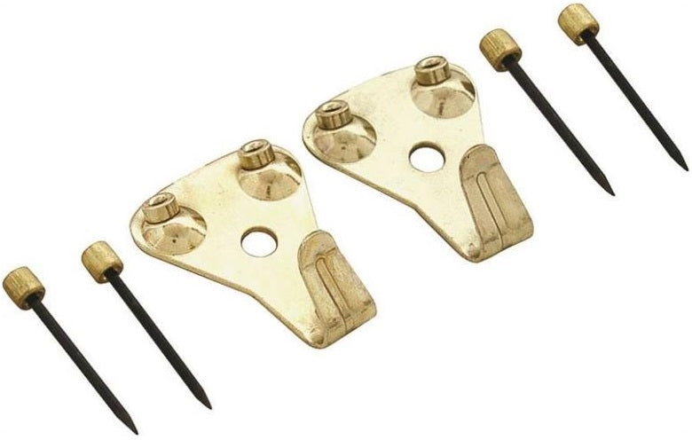 Prosource PH-122272-PS Picture Hangers, Brass Plated, 2/Pack